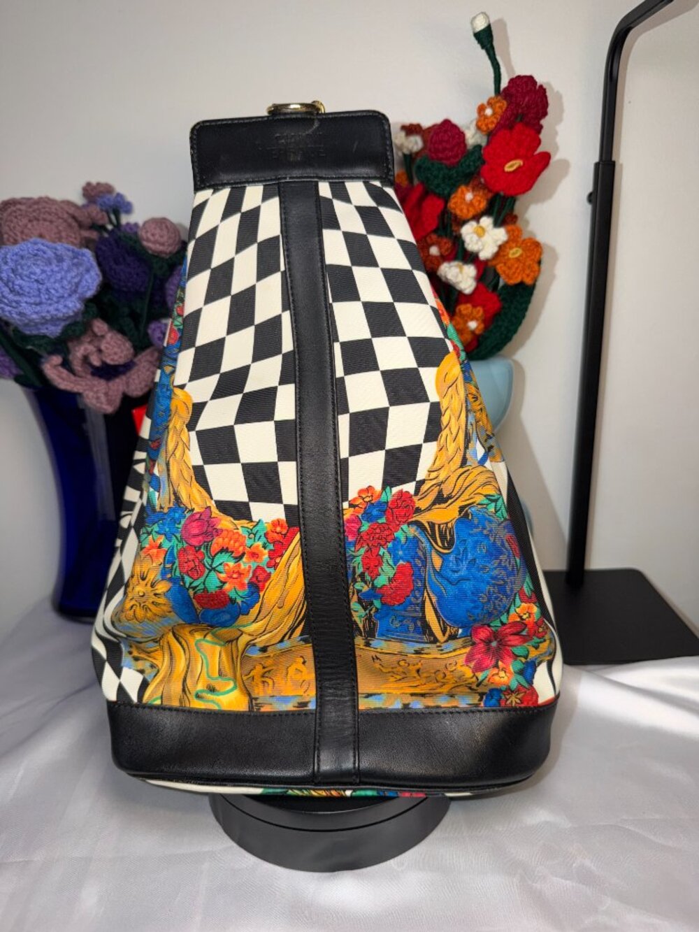Gianni Versace Vintage 1990s  Sling/Backpack Bag EUC